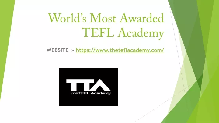 world s most awarded tefl academy