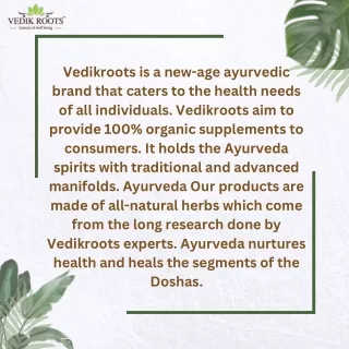 vedikroots is a new age ayurvedic brand that