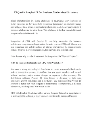 cpq with prophet 21 for business modernized