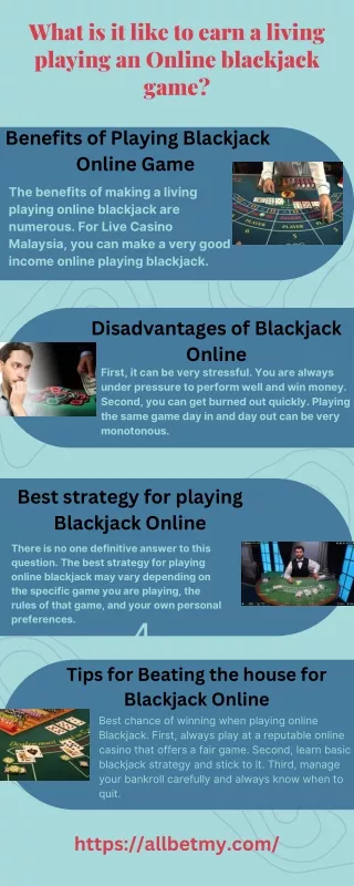 What is it like to earn a living playing an Online blackjack game