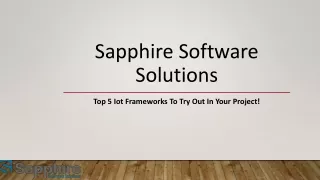 sapphire software solutions