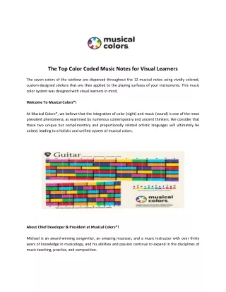 The Top Color Coded Music Notes for Visual Learners