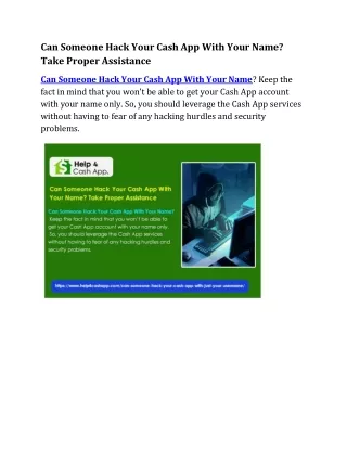 Can Someone Hack Your Cash App With Your Name