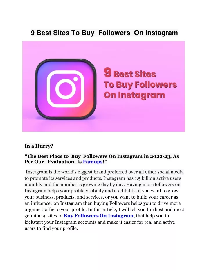 9 best sites to buy followers on instagram