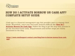 How Do I Activate Borrow How do I activate borrow on cash App? Complete Cash App