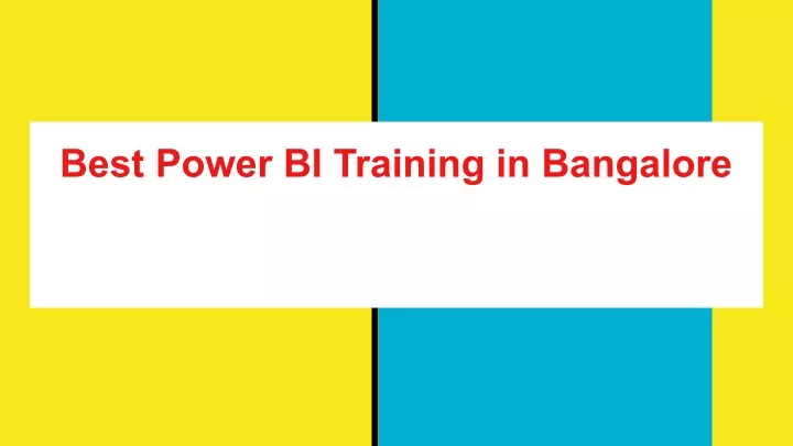 best power bi training in bangalore