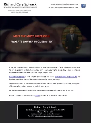 MEET THE MOST SUCCESSFUL PROBATE LAWYER IN QUEENS, NY