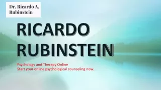 Dr. Ricardo Rubinstein - Online psychological counseling