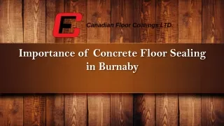 Importance of Concrete Floor Sealing in Burnaby