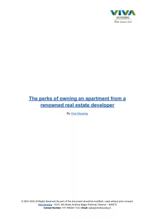The perks of owning an apartment from a renowned real estate developer.docx