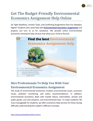 get the budget friendly environmental economics