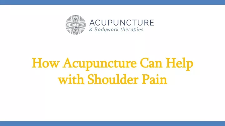 how acupuncture can help with shoulder pain