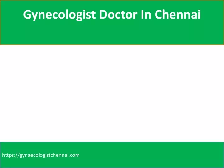 gynecologist doctor in chennai