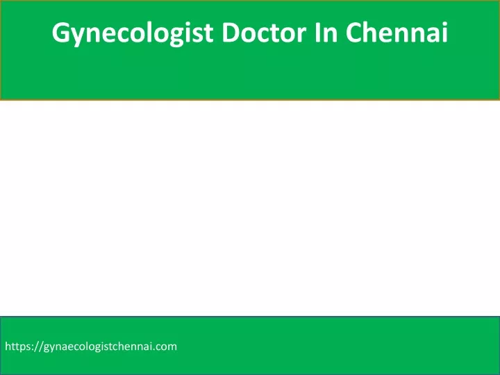 gynecologist doctor in chennai