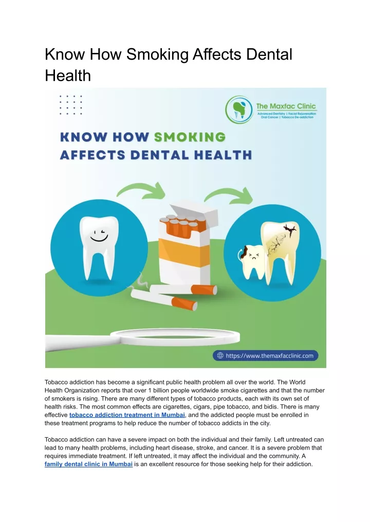 know how smoking affects dental health