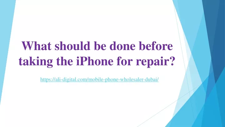 what should be done before taking the iphone