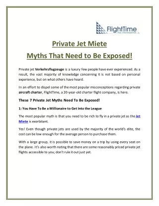 private jet miete