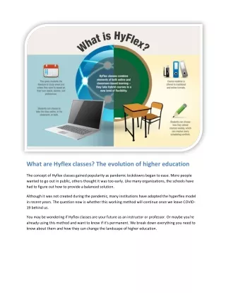 What are Hyflex classes? The evolution of higher education