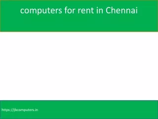 computers for rent in Chennai