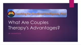 What Are Couples Therapy's Advantages?