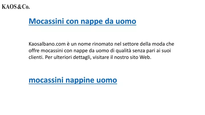 mocassini con nappe da uomo