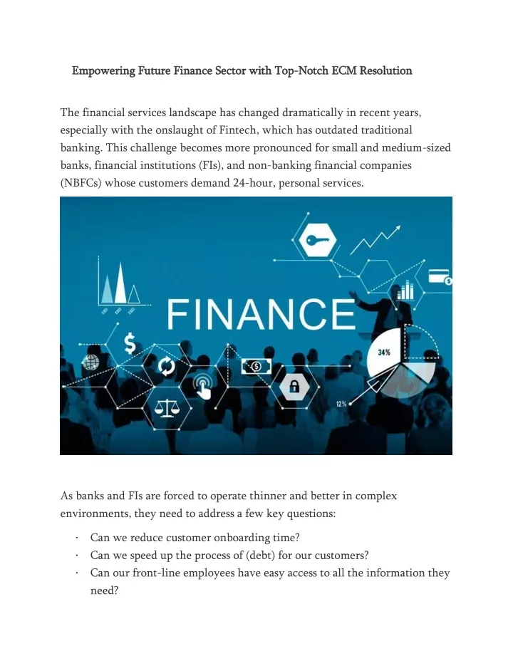 empowering future finance sector with