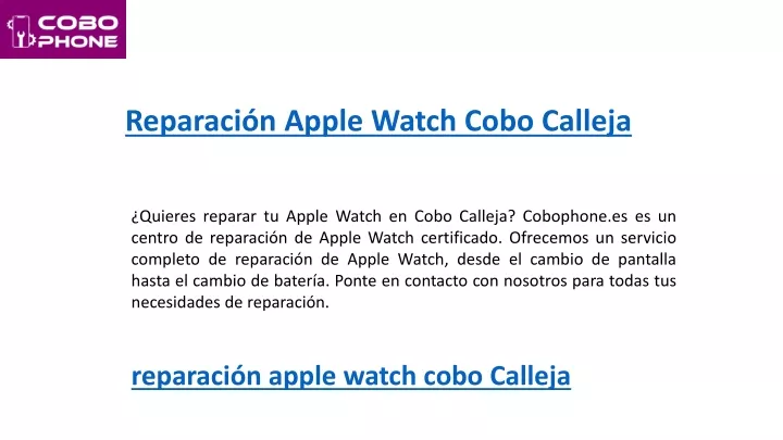 reparaci n apple watch cobo calleja