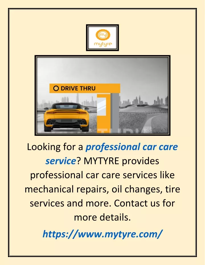 looking for a professional car care service