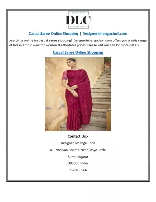 casual saree online shopping designerlehengacholi