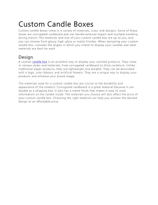 custom candle boxes custom candle boxes come