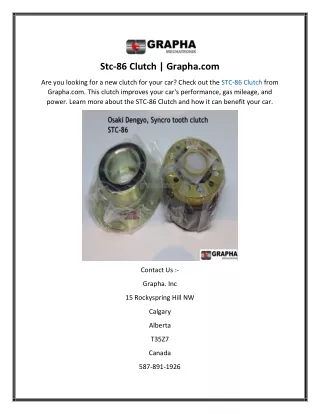 Stc-86 Clutch  Grapha.com