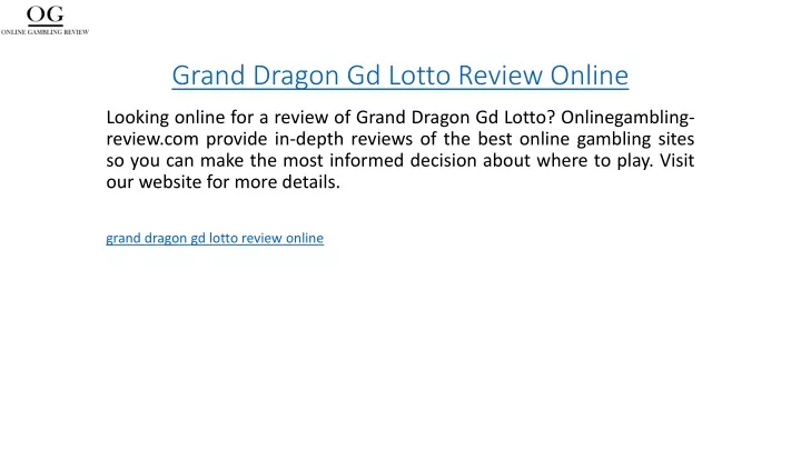 grand dragon gd lotto review online