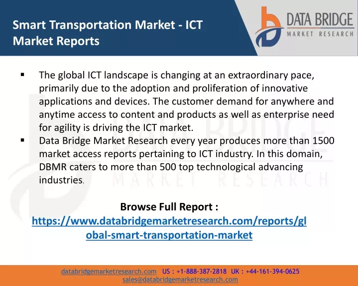 smart transportation market ict market reports