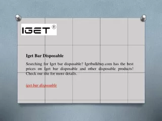Iget Bar Disposable  Igetbulkbuy.com
