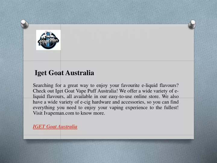 iget goat australia