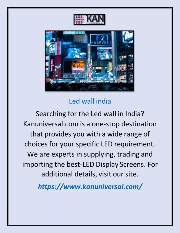 led wall india