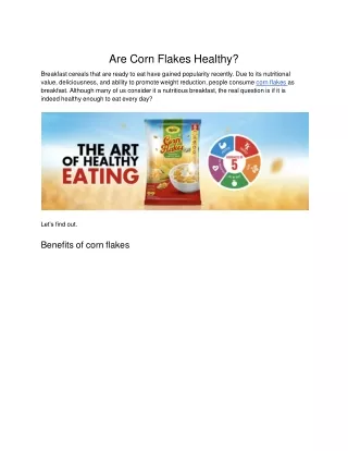 Are Corn Flakes Healthy