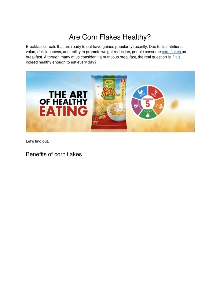 are corn flakes healthy breakfast cereals that