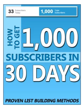 1_000 Subscribers in 30 Days