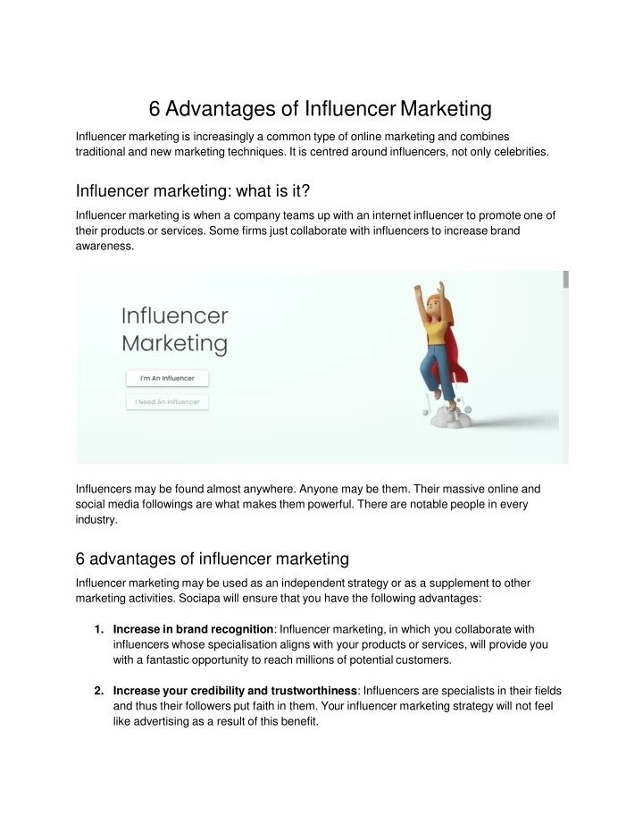 6 advantages of influencer marketing influencer