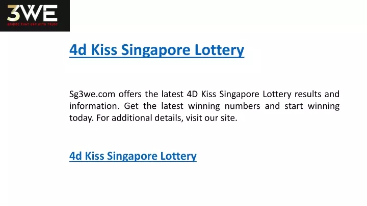 4d kiss singapore lottery