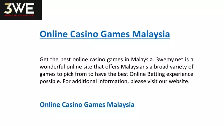 online casino games malaysia