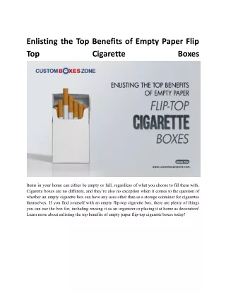 Enlisting the Top Benefits of Empty Paper Flip.docx