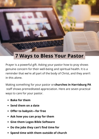 7 ways to bless your pastor