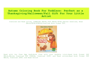 PDF) Autumn Coloring Book For Toddlers Perfect as a ThanksgivingHalloweenFall Gift For Your Little Artist [R.A.R]