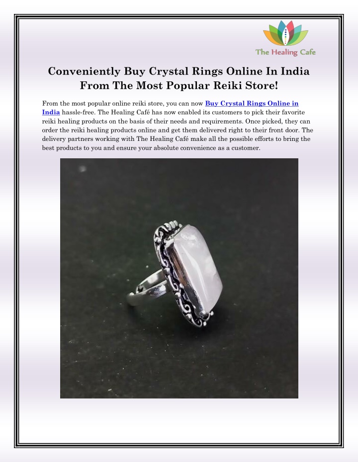 conveniently buy crystal rings online in india