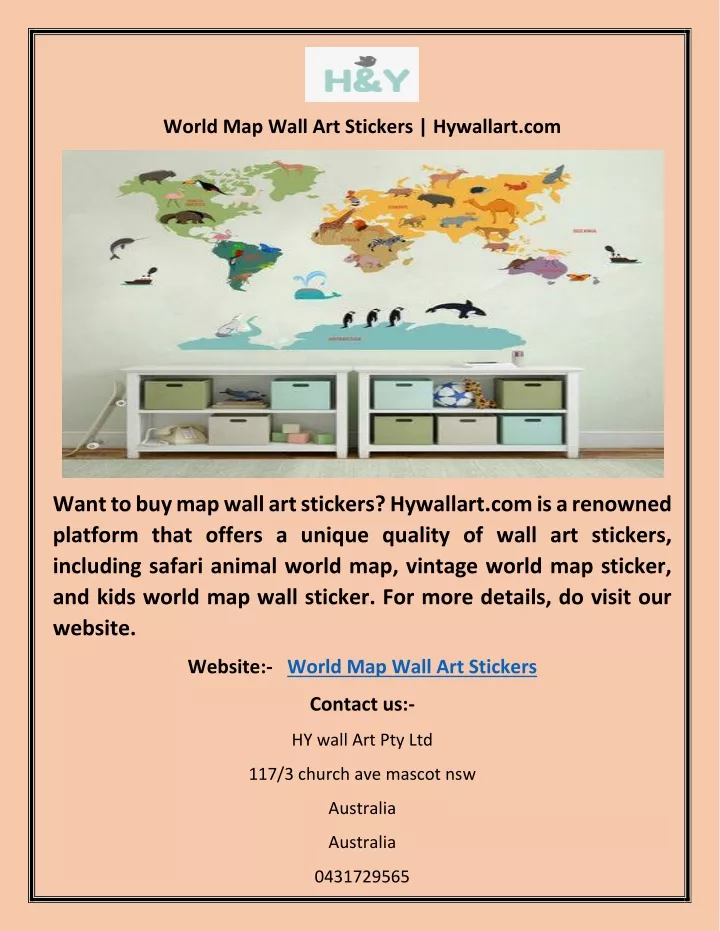 world map wall art stickers hywallart com