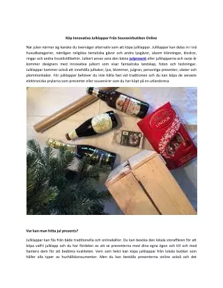 Köp Innovativa Julklappar Från Souveni