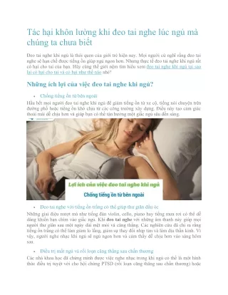 t c h i kh n l ng khi eo tai nghe