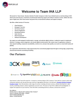 Business Solution Provider Company in India